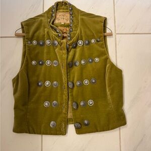 VTG Double D Ranch Olive Vest with Silver Details
